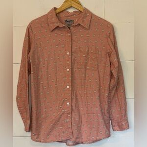 Wrangler Women's Pink Patterned Button Down Shirt